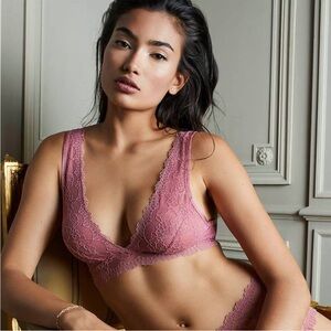 NU by Simon’s Lace Bralette in Mauve
